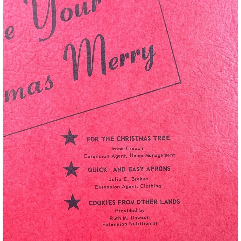 Make Your Christmas Merry Craft Book ND Agricultural‎ College Fargo 1950s